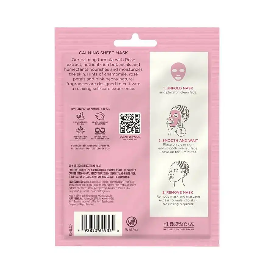 Burt's Bees Calming Rose Mask 0.33 oz. - Image 2
