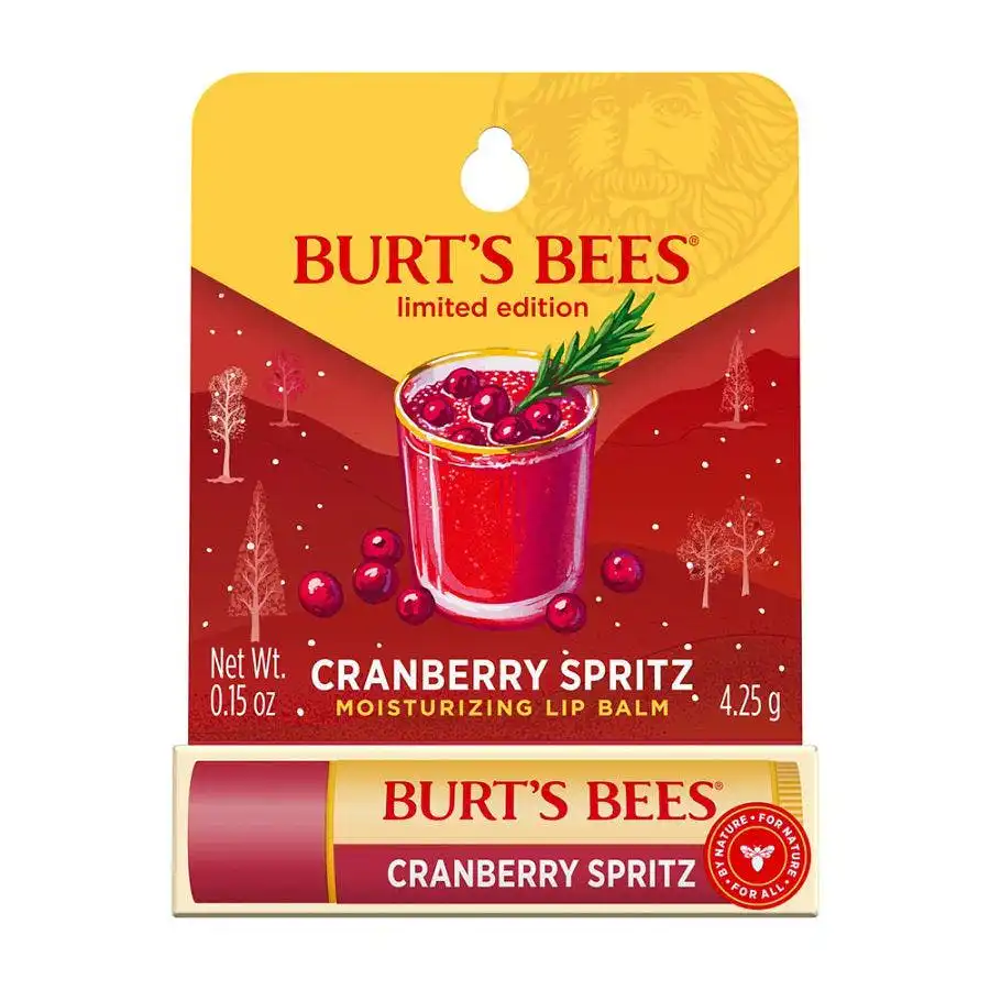 Burt’s Bees Holiday Cranberry Spritz Lip Balm 0.15 oz. blister box Burt’s Bees Holiday Cranberry Spritz Lip Balm 0.15 oz. blister box