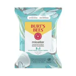 Burt’s Bees Micellar 3-in-1 Facial Towelettes with Coconut & Lotus 30 count