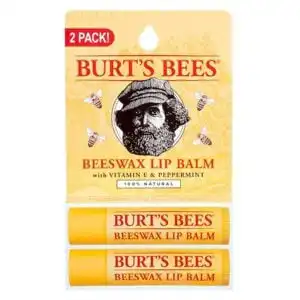 Burt’s Bees Beeswax Lip Balm 2 (0.15 oz.) tubes in blister box