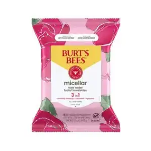 Burt’s Bees Micellar 3-in-1 Facial Towelettes with Rose Water 30 count