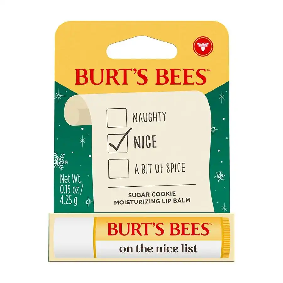 Burts Bees Holiday On the Nice List Lip Balm 0.15 oz. blister box Burts Bees Holiday On the Nice List Lip Balm 0.15 oz. blister box