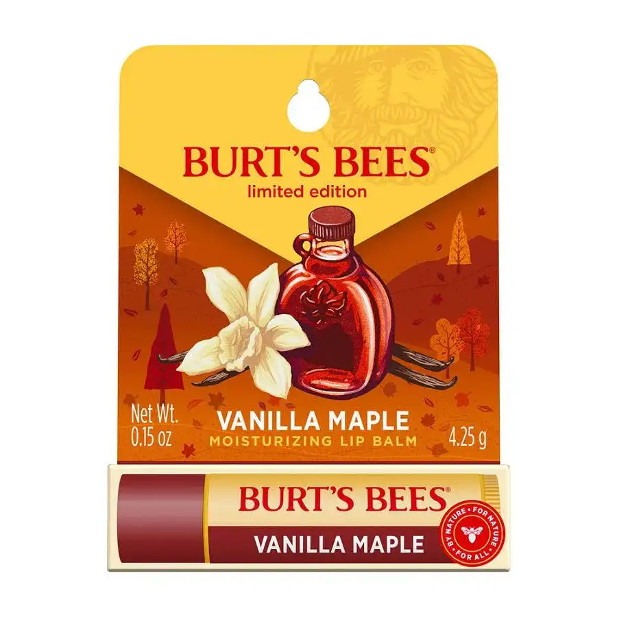 Burt’s Bees Holiday Vanilla Maple Lip Balm 0.15 oz. blister box Burt’s Bees Holiday Vanilla Maple Lip Balm 0.15 oz. blister box