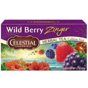 Celestial Seasonings Wild Berry Zinger Herbal Tea Caffeine Free 20 Tea Bags, 1.7 oz