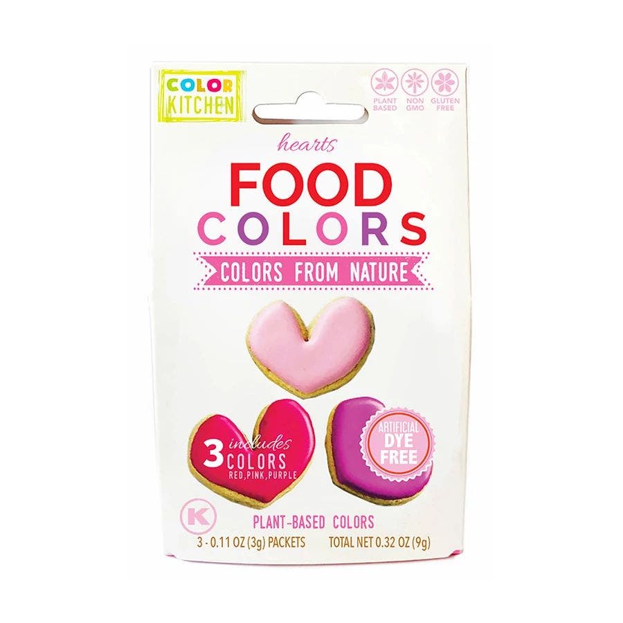 Color Kitchen Natural Valentine's Food Coloring Kit 3-pack