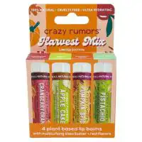 Crazy Rumors Harvest Mix Lip Balms 4 pack
