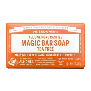 Dr. Bronner’s Tea Tree Castile Bar Soap 5 oz. Dr. Bronner’s Tea Tree Castile Bar Soap 5 oz.