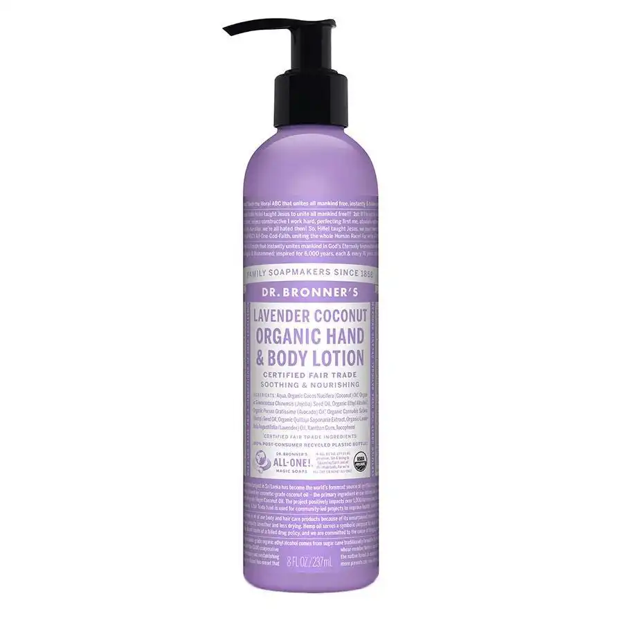 Dr. Bronner's Organic Lavender Coconut Lotion 8 fl. oz.