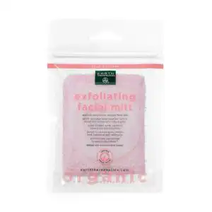Earth Therapeutics Organic Cotton Pink Facial Mitt