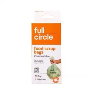 Full Circle Compostable Food Scrap 2.5 Gallon Bags 25 count Full Circle Compostable Food Scrap 2.5 Gallon Bags 25 count