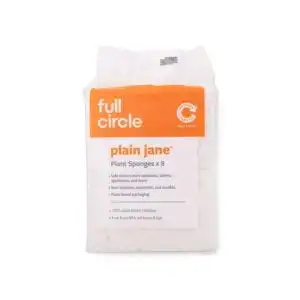 Full Circle Plain Jane Plastic-Free Plant Sponges 8 count