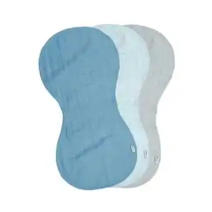 Green Sprouts Blueberry Organic Cotton Muslin Burp Cloths 3 pack