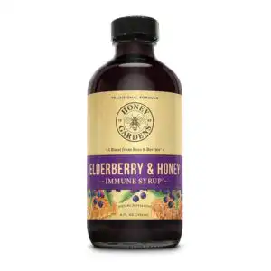 Honey Gardens Elderberry + Raw Honey Syrup 8 oz.