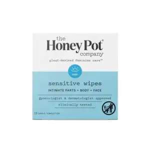 The Honey Pot Sensitive Intimate Daily Travel Wipes 15 count