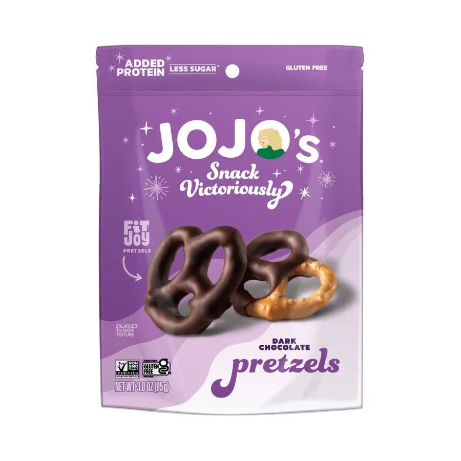 Jojo's Dark Chocolate Covered Pretzels 3.6 oz.