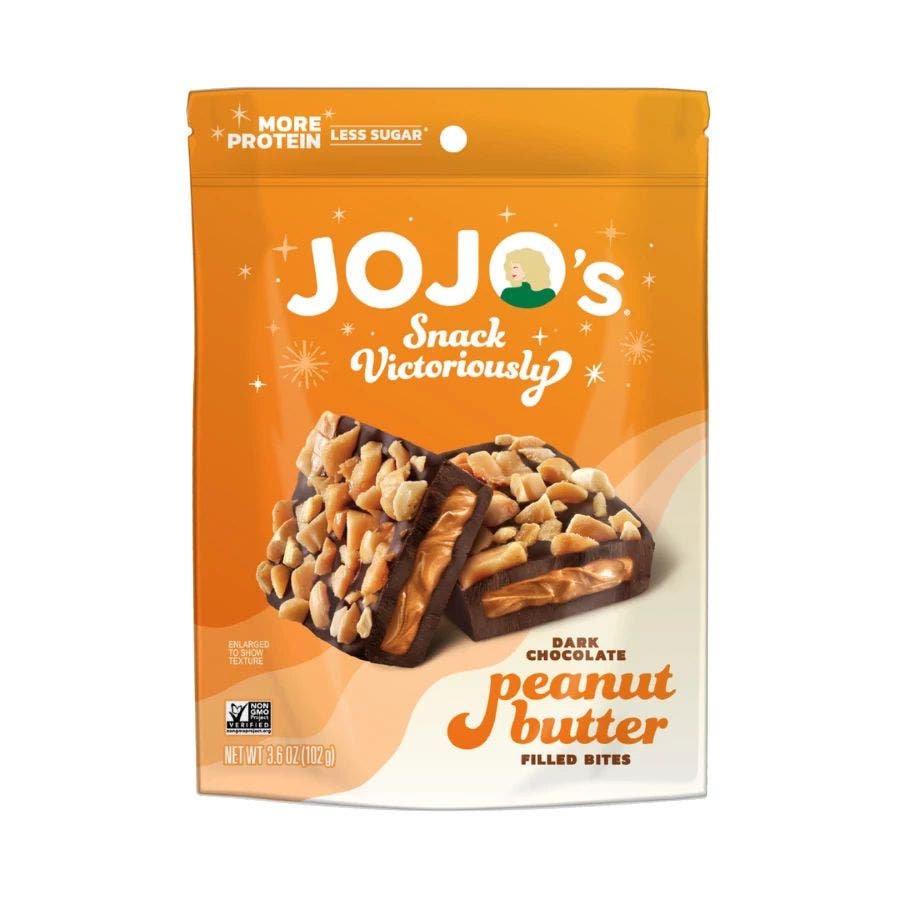 Jojo's Dark Chocolate Creamy Peanut Butter Filled Bites 3.6 oz.