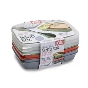 Joie Meal Seal Bento Boxes with Lids and Sporks, Set of 3 Joie Meal Seal Bento Boxes with Lids and Sporks, Set of 3
