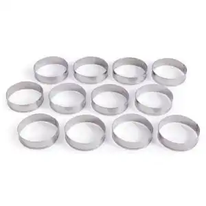 King Arthur Baking Company Stainless Steel English Muffin Rings Set of 12
