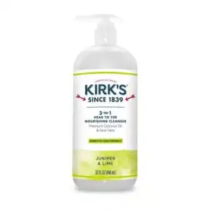 Kirk’s Coco Castile 3-in-1 Head 2 Toe Juniper & Lime Nourishing Cleanser 32 fl. oz.