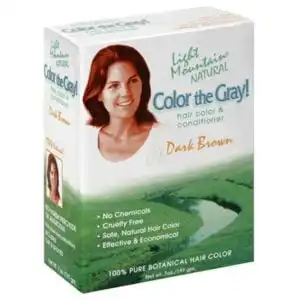 Light Mountain Dark Brown Hennagray Hair Color 7 oz.