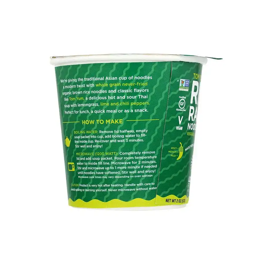 Lotus Foods Tom Yum Rice Ramen Noodle Soup Cup 2 oz. - Image 2