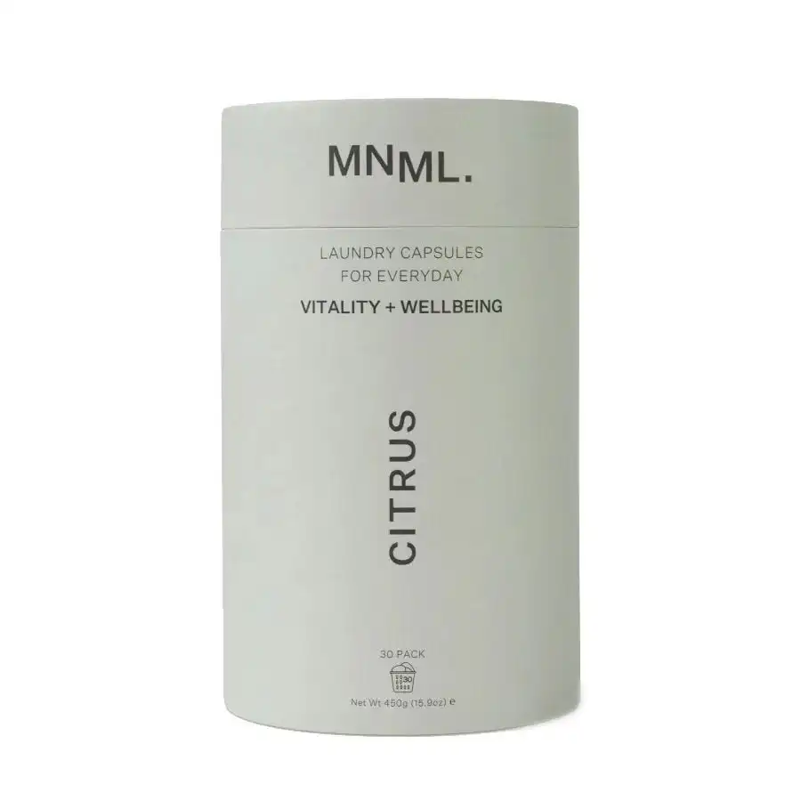 MNML Vitality + Wellbeing Citrus 3-in-1 Laundry Capsules 30 pack
