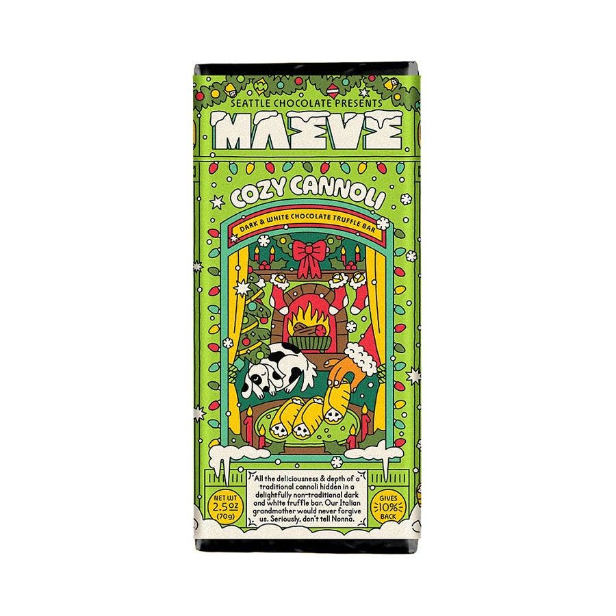 Maeve Chocolate Cozy Cannoli Chocolate Truffle Bar 2.5 oz.