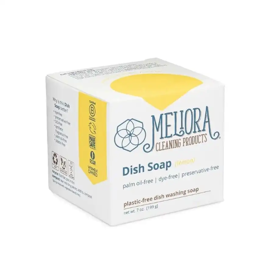 Meliora Lemon Plastic-Free Dish Washing Soap 7 fl. oz. bar
