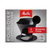 Melitta Black Pour-Over Coffee Brewer Cone 1 cup