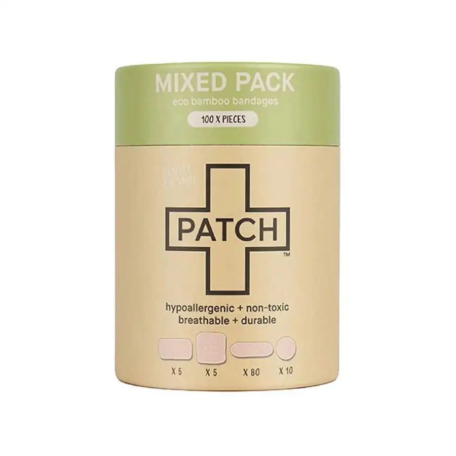 Nutricare Patch Mixed Sizes Latex-Free Bamboo Bandages 100 count