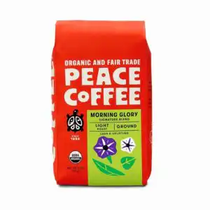 Peace Coffee Morning Glory Blend Decaf Ground 12oz
