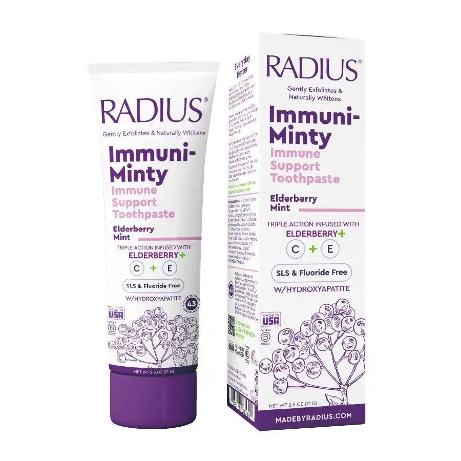 Radius Elderberry Mint Adult Immune Support Toothpaste 2.5 oz.