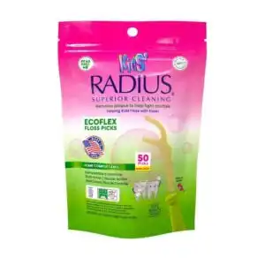 Radius Bubblegum Kids Eco-Flex Compostable Floss Picks 50 count