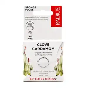 Radius Organic Silk Clove Cardamom Dental Floss 55 yards Radius Organic Silk Clove Cardamom Dental Floss 55 yards