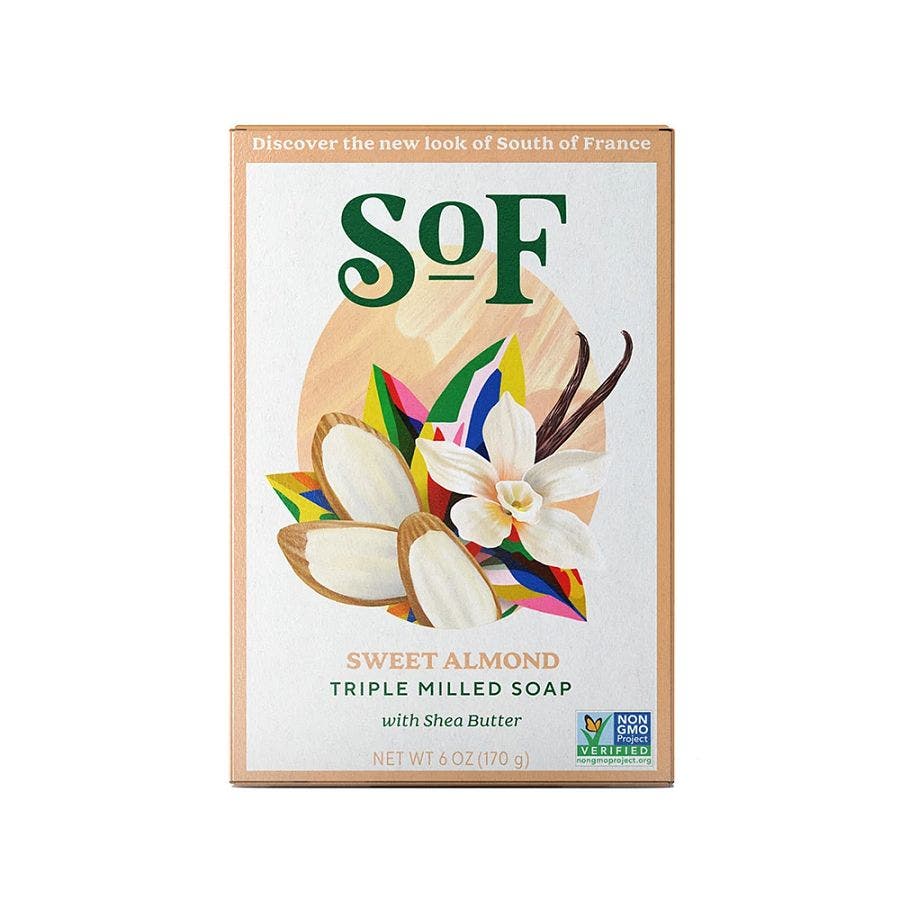 South of France Sweet Almond Bar Soap 6 oz.
