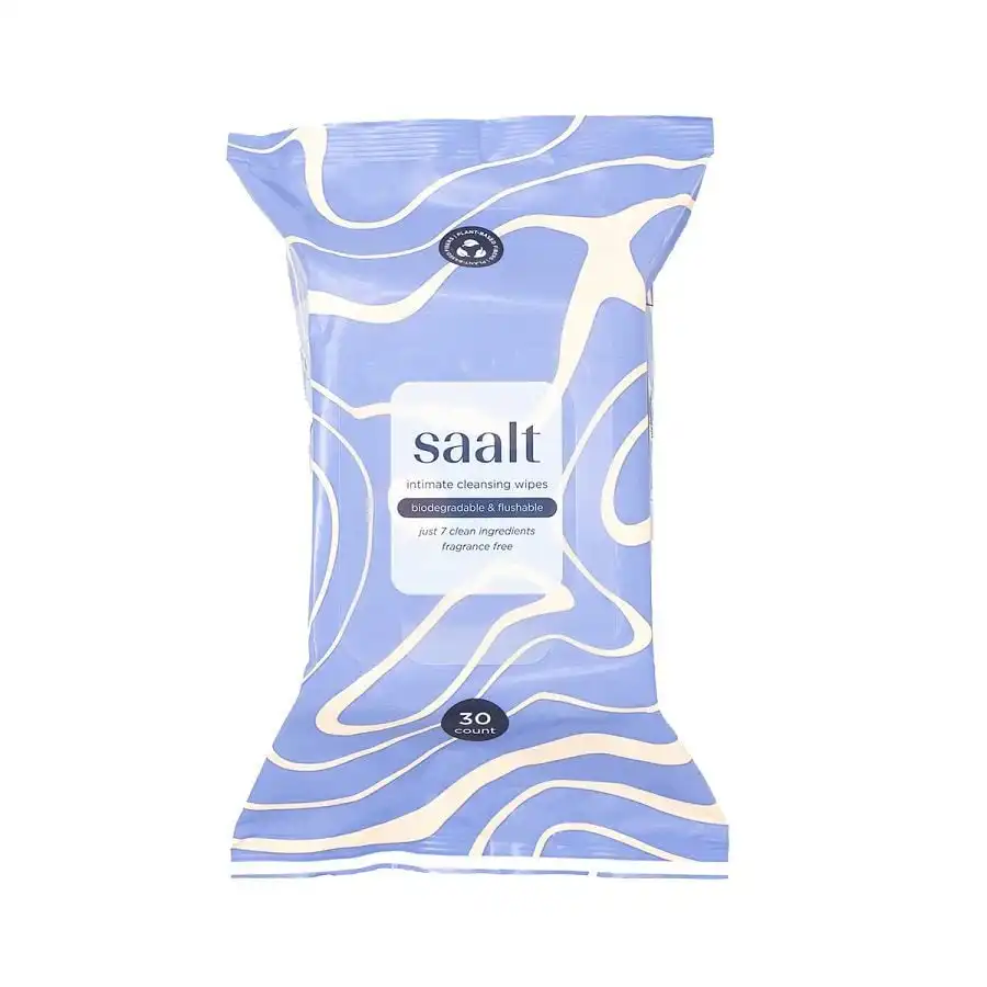 Saalt Biodegradable & Flushable Intimate Cleansing Wipes 30 count
