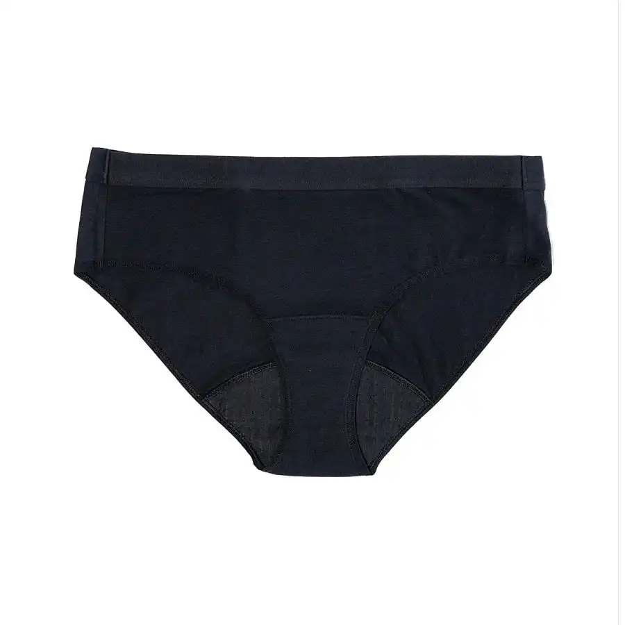 Saalt Volcanic Black Extra Large Cotton Brief Heavy Absorbency Period Underwear