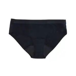 Saalt Volcanic Black Medium Cotton Brief Heavy Absorbency Period Underwear