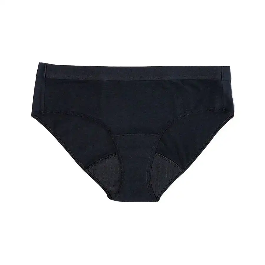 Saalt Volcanic Black Small Cotton Brief Heavy Absorbency Period Underwear