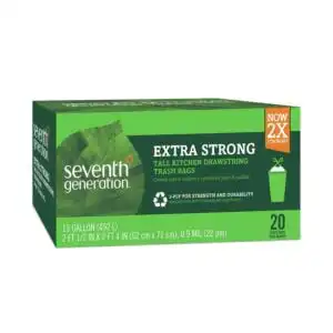 Seventh Generation 13 gallon Drawstring Kitchen Bags 20 ct Seventh Generation 13 gallon Drawstring Kitchen Bags 20 ct