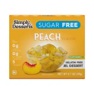 Simply Desserts Peach Plant-Based Jel Desserts 0.7 oz. box