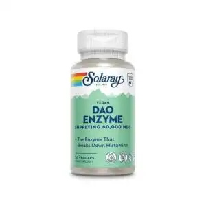 Solaray Vegan Dao Enzyme Supplying 60,000 HDU 30 VegCaps