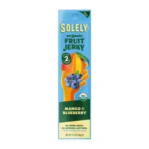 Solely Organic Mango & Blueberry Fruit Jerky 0.8 oz.