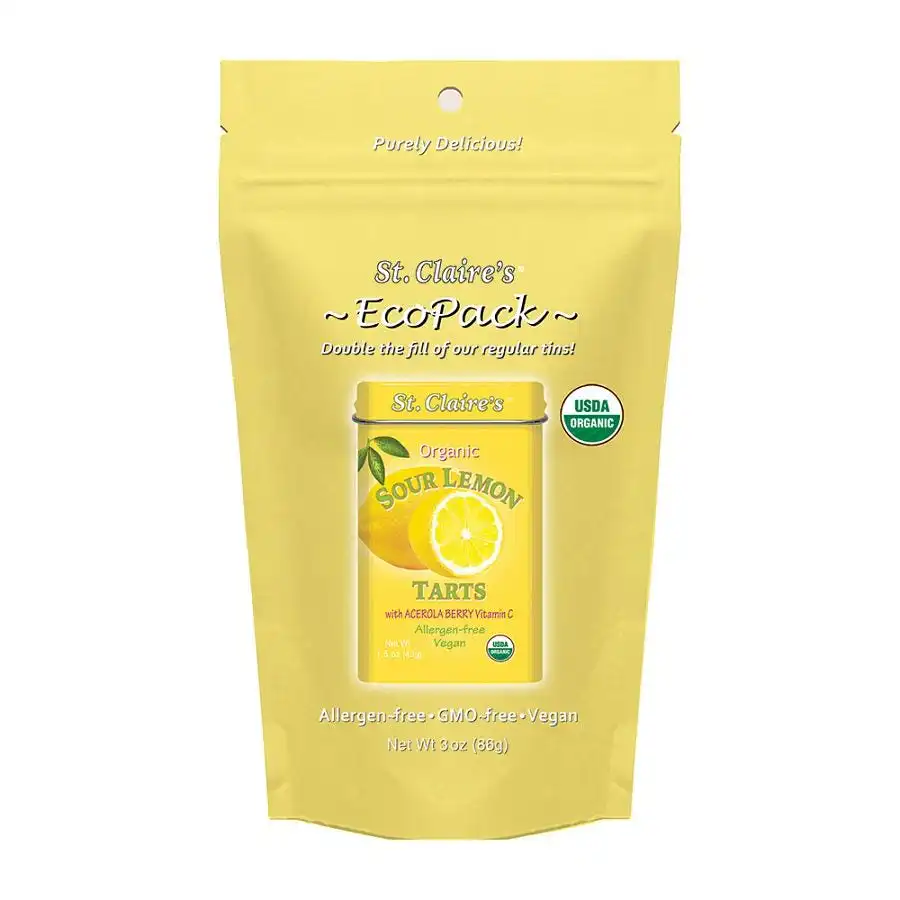 St. Claire's Organics Sour Lemon Fruit Tarts Eco-Pack 3 oz. bag