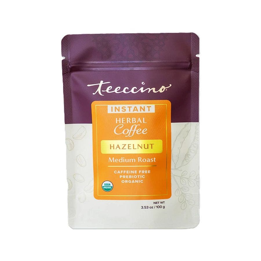 Teeccino Organic Hazelnut Instant Herbal Coffee 3.53 oz.
