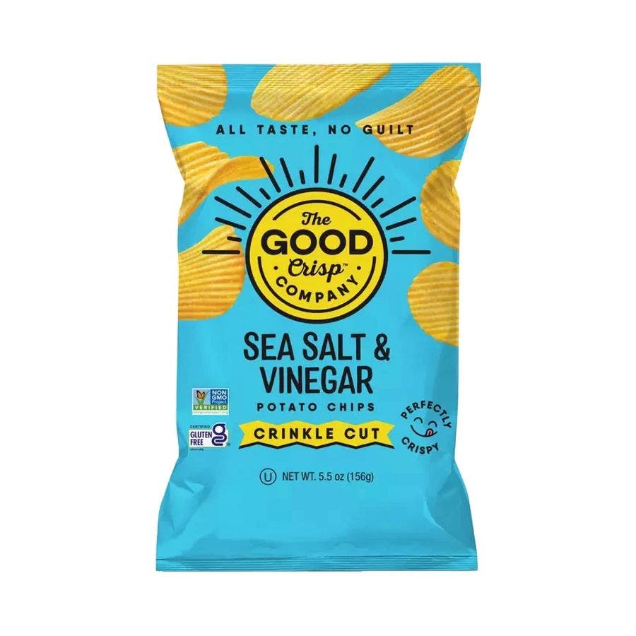 The Good Crisp Company Sea Salt & Vinegar Crinkle Cut Potato Chips 12 (5.5 oz.) bags