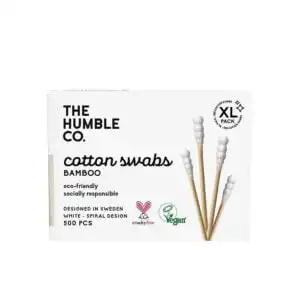 The Humble Co. Cotton Swabs White Spiral 500 ct