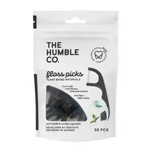 The Humble Co. Charcoal Dental Floss Picks 50 pcs