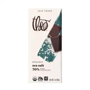 Theo Chocolate Organic Sea Salt Dark Chocolate Bar 3 oz.