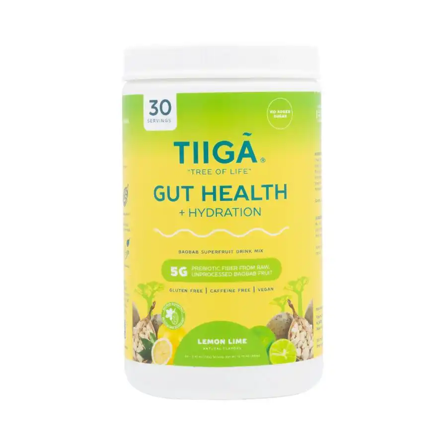 Tiiga Lemon Lime Gut Health + Hydration 12.7 oz. canister